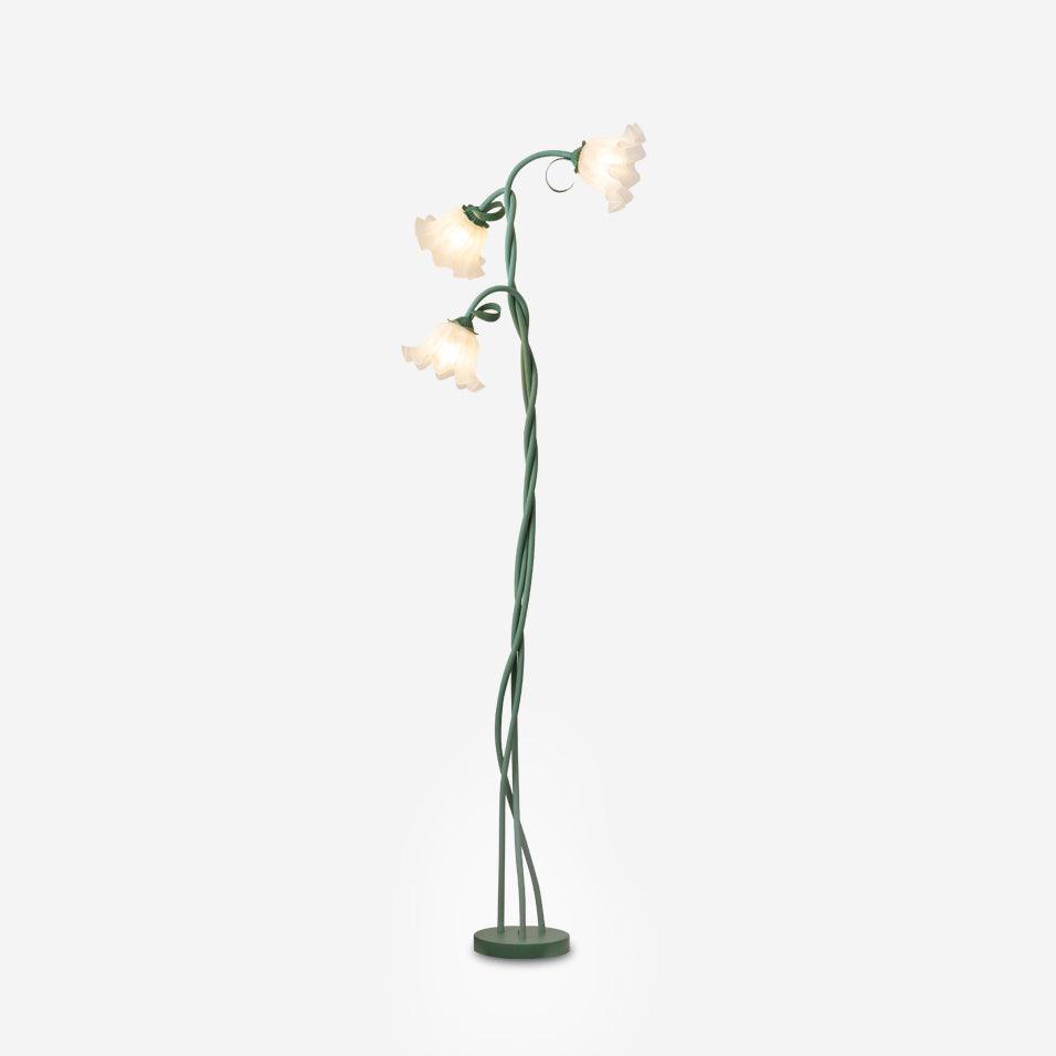 Vloerlamp met Bloemenpatroon - Uniek Design Armando