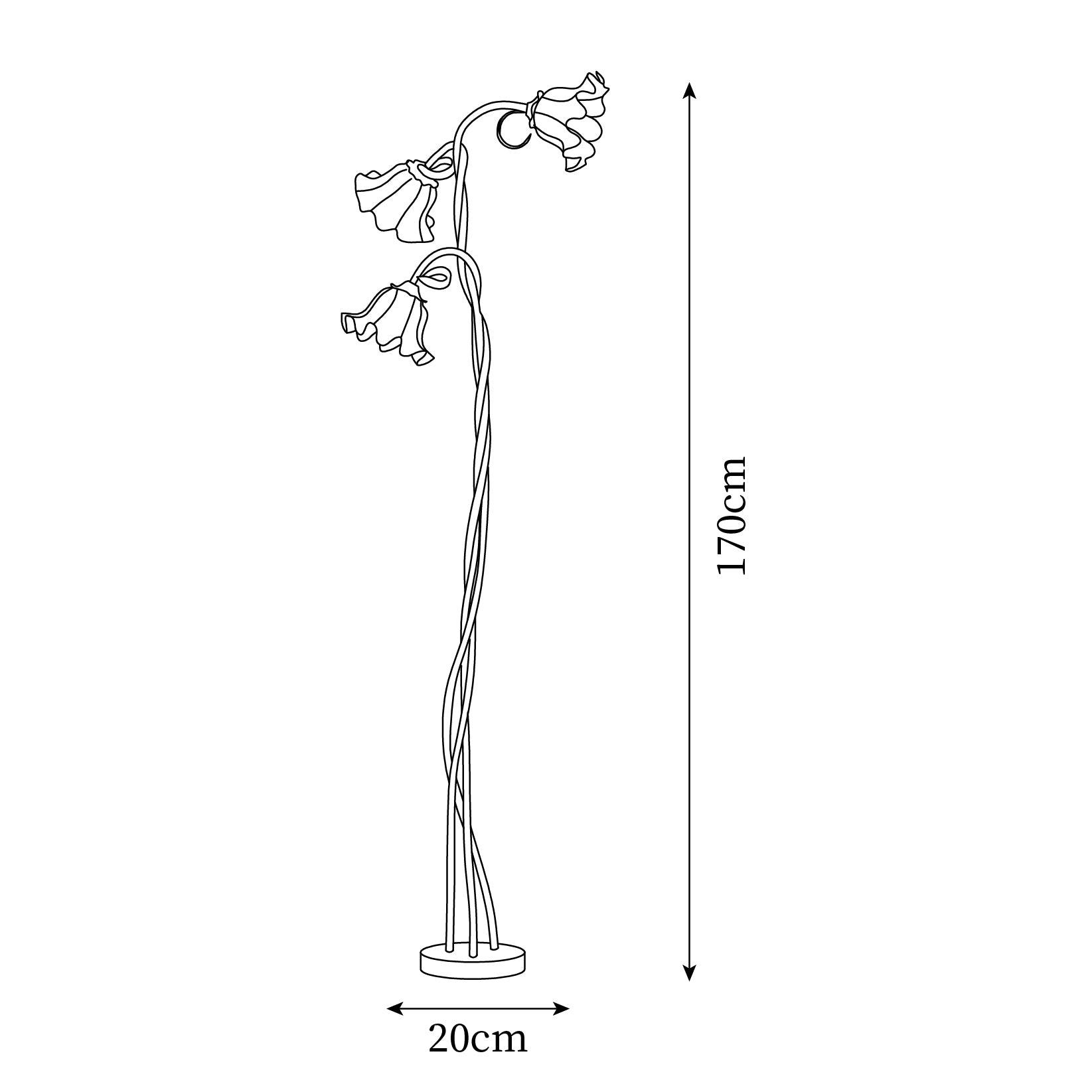 Vloerlamp met Bloemenpatroon - Uniek Design Armando
