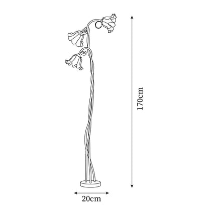 Vloerlamp met Bloemenpatroon - Uniek Design Armando
