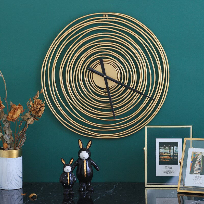 Wandklok met Stil Uurwerk - Guinevere Luxe Interieur