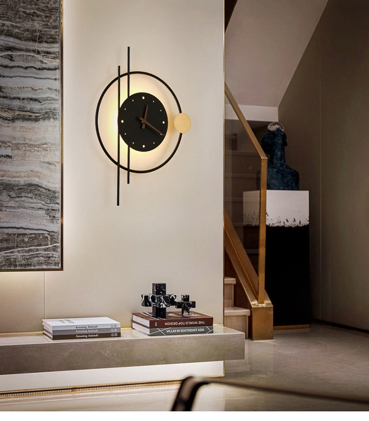 Wandlamp met Klok - Stijlvolle Tranquillo Design