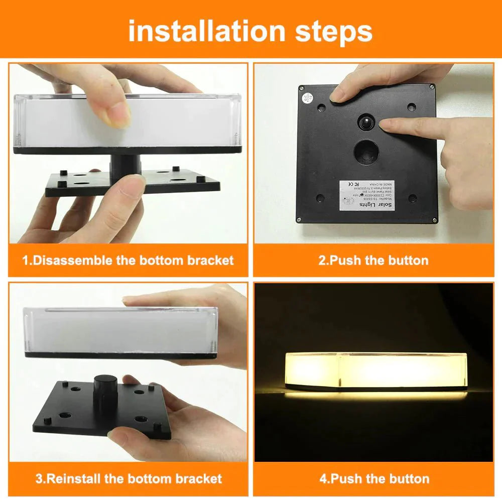 Zonne-energie Buitenlamp Waterdicht IP65 - Modern Onyx