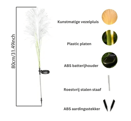 Zonne-energie Tuinlamp Rietontwerp - Natuurlijke Prohibition